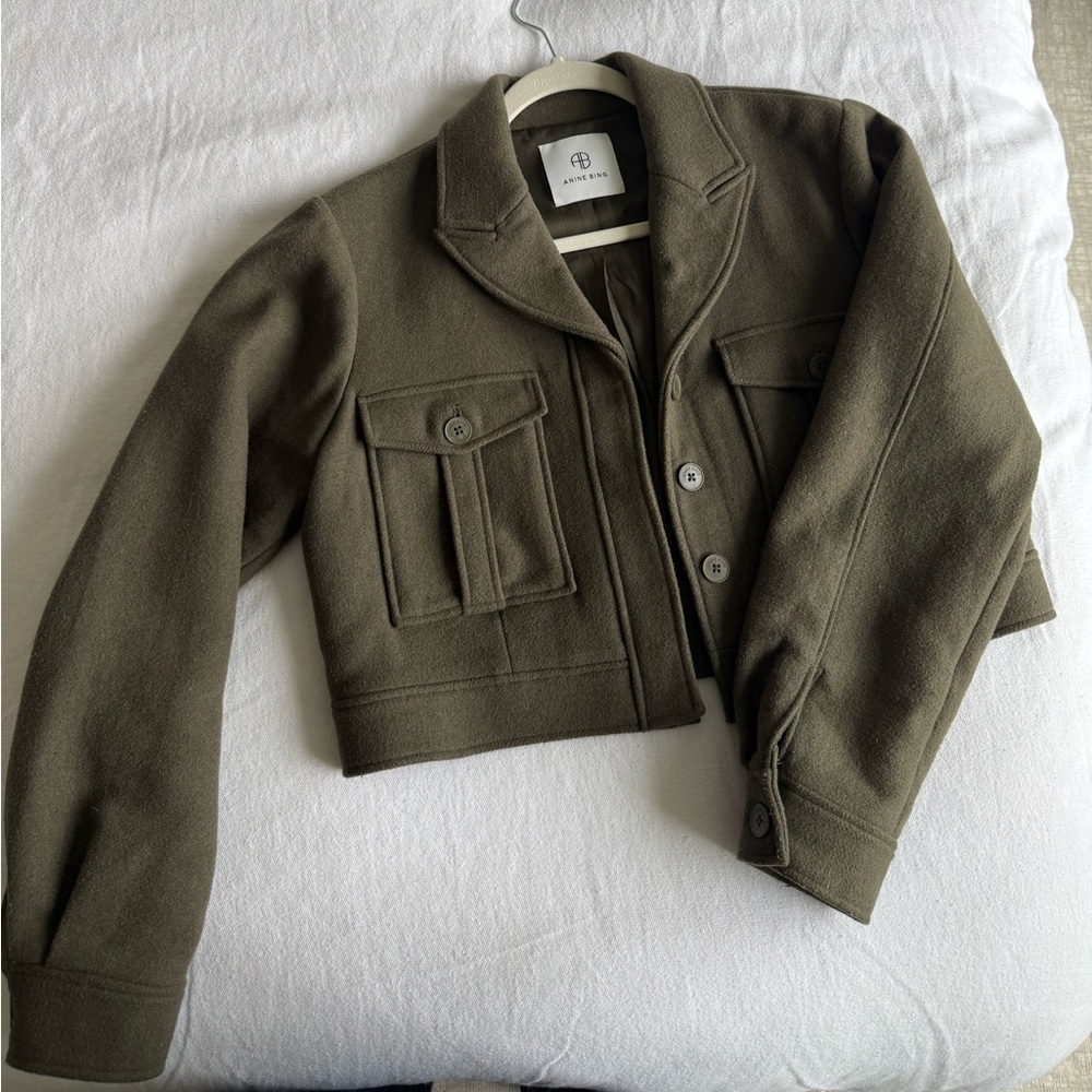 Anine Bing Olive Utility Jacket - Wool